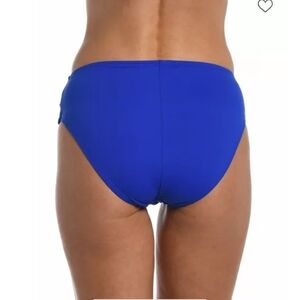 NWT La Blanca Island Goddess High Waisted Bikini Bottoms Size 20W Blue Hipsters
